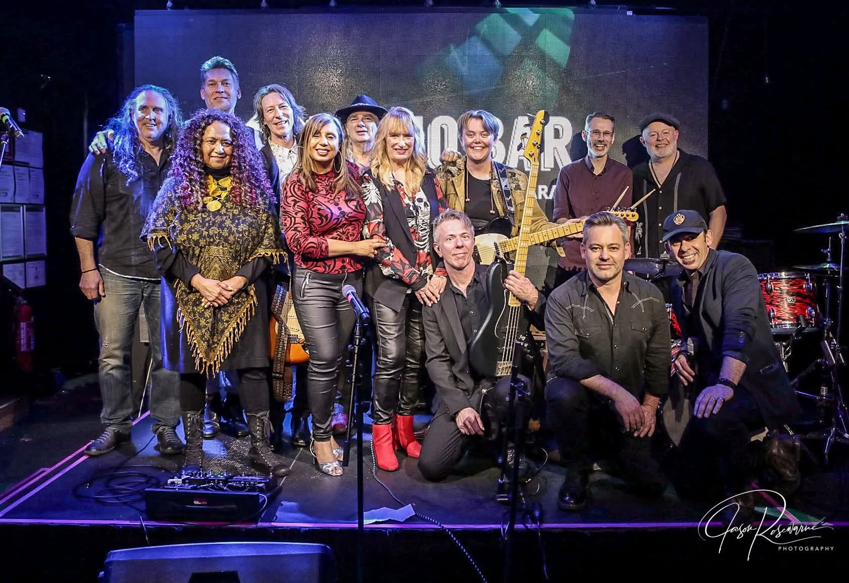 Women in Blues showcase group photograph at the Ballarat Blues Festival